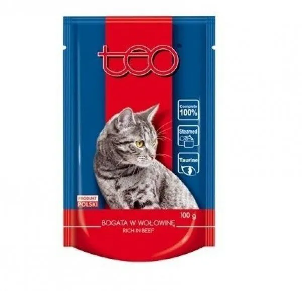 Teo Biftekli Yetişkin 100 gr Kedi Maması