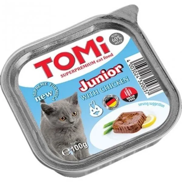 Tomi Junior Tavuklu Pate Yavru 100 gr Kedi Maması