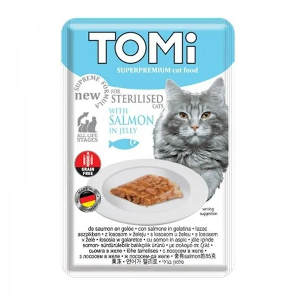 Tomi Somonlu ve Alabalıklı Yetişkin 400 gr Kedi Maması
