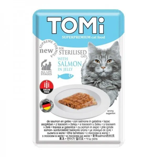 Tomi Sterilised Somonlu Pouch 85 gr Kedi Maması