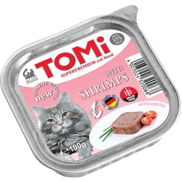 Tomi Tahılsız Karidesli Pate 100 Gr Kedi Maması
