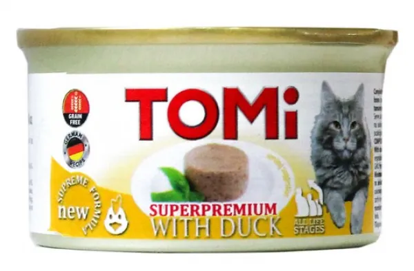 Tomi Tahılsız Ördekli Yetişkin 85 gr Kedi Maması