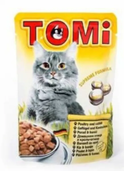 Tomi Tavşanlı Ve Kanatlı Yetişkin Pouch 100 gr Kedi Maması