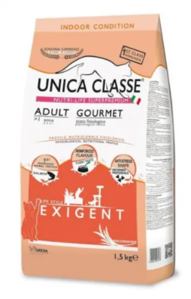 Unica Classe Exigent Gourmet Somonlu Yetişkin 1.5 kg Kedi Maması