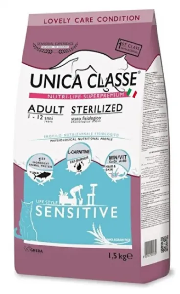 Unica Classe Sensetive Ton Balıklı Kısırlaştırılmış 1.5 kg Kedi Maması