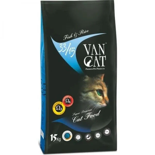 Vancat Adult Balık ve Pirinçli 15 kg Kedi Maması