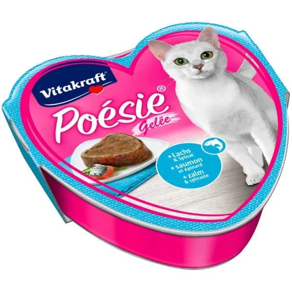 Vitakraft Poesie Yaş Somon Ispanaklı 85 gr Kedi Maması