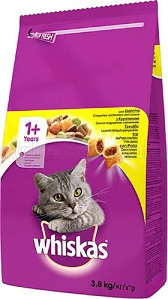 Whiskas Adult tavuklu 3.8 kg Kedi Maması