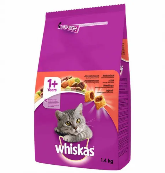 Whiskas Biftekli ve Ciğerli 1.4 kg Kedi Maması