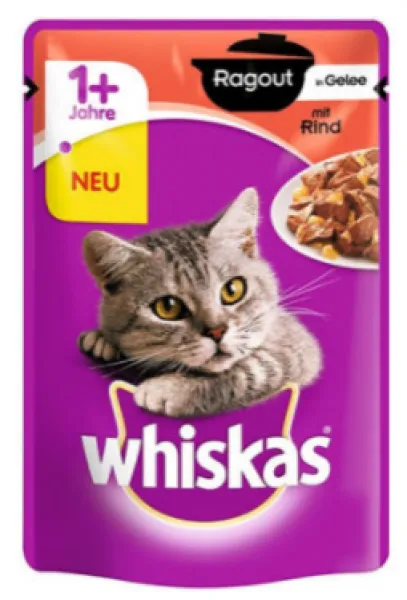 Whiskas Pouch Güveç Sığır Etli 85 gr Kedi Maması