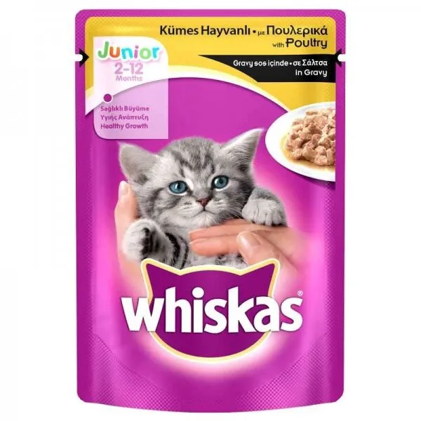 Whiskas Pouch Junior Kümes Hayvanlı 100 gr Kedi Maması