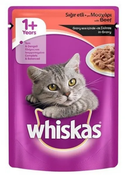 Whiskas Sığır Eti Yetişkin 100 gr Kedi Maması