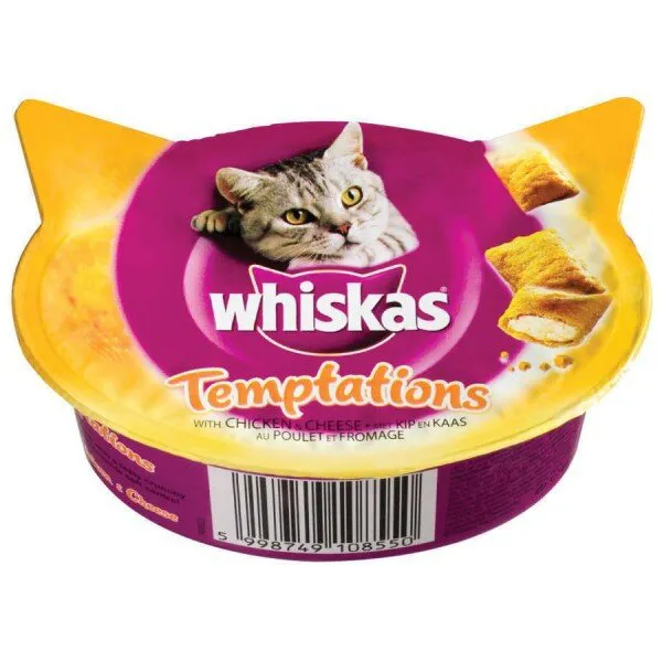 Whiskas Temptations Tavuklu Ve Peynirli Kedi Ödülü 60 Gr Kedi Maması