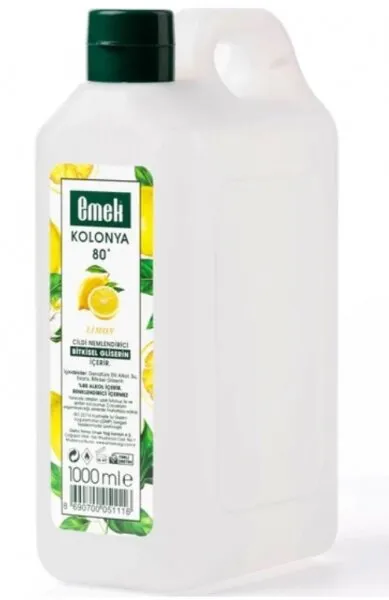 Emek Gliserinli Limon Kolonyası Bidon 1 lt Kolonya