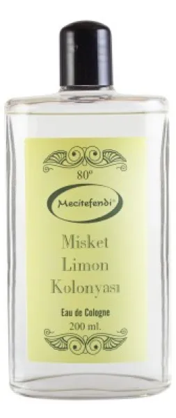 Mecitefendi Misket Limon Kolonyası Cam Şişe 200 ml Kolonya