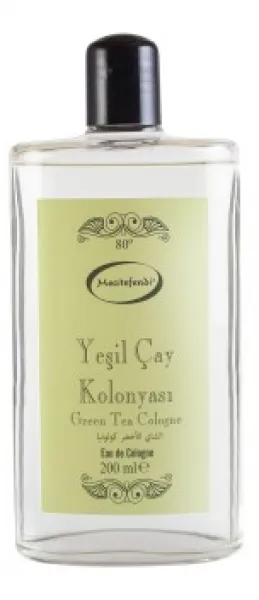 Mecitefendi Yeşil Çay Kolonyası Cam Şişe 200 ml Kolonya