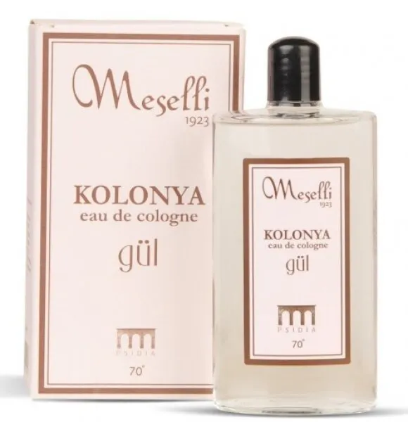 Meselli Gül Kolonyası Cam Şişe 200 ml Kolonya