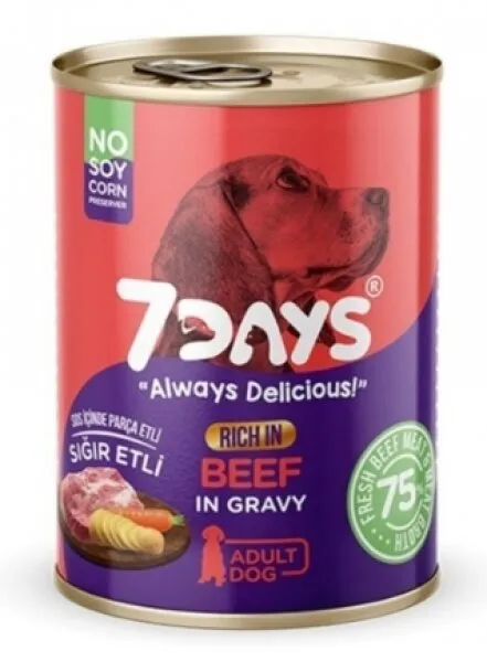 7Days Sığır Etli 415 gr Köpek Maması