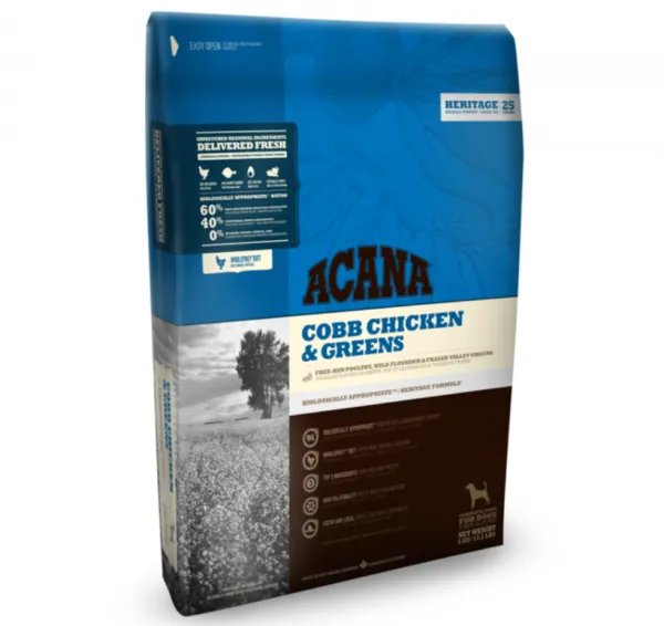 Acana Heritage Adult Cobb Chicken & Greens 11.4 kg Köpek Maması