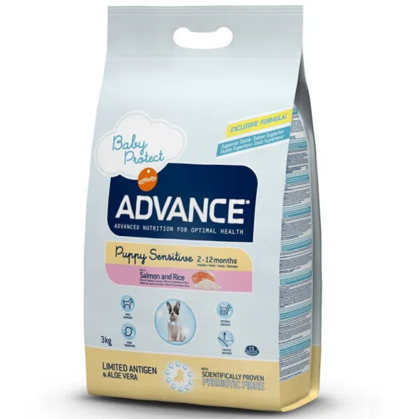 Advance Puppy Sensitive Somonlu ve Pirinçli 3 kg Köpek Maması