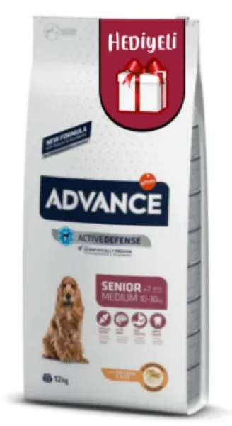 Advance Tavuklu Ve Pirinçli Orta Boy Irk Yaşlı 12 kg Köpek Maması