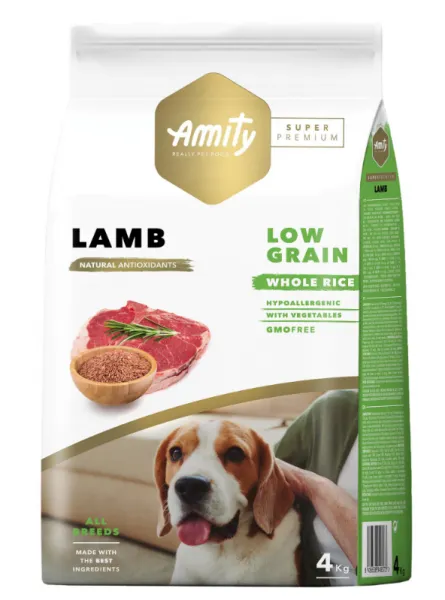 Amity Super Premium Az Tahıllı Kuzulu Yetişkin 4 kg Köpek Maması