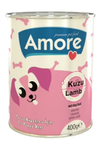 Amore Kuzu Parça Etli Yavru 400 gr Köpek Maması