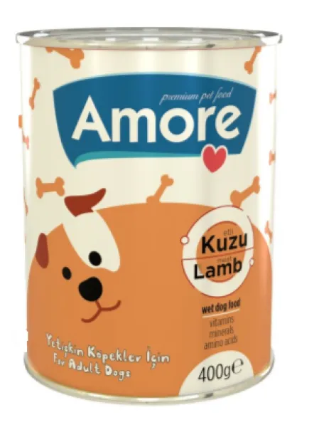 Amore Kuzu Parça Etli Yetişkin 400 gr Köpek Maması