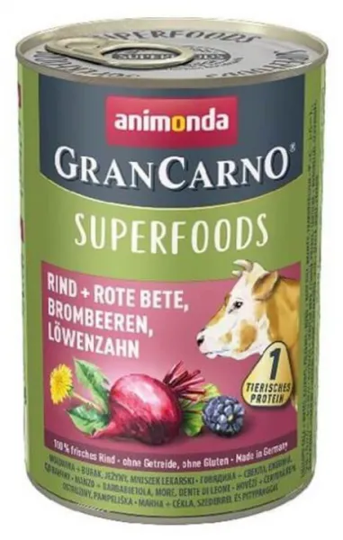 Animonda Gran Carno Superfoods Sığır Pancar Böğürtlen 400 gr Köpek Maması