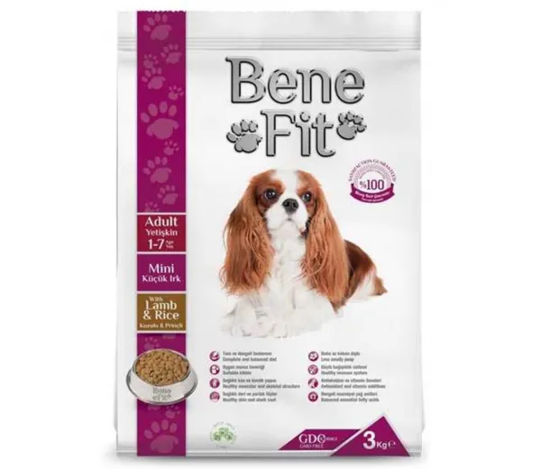 Benefit Adult Mini Kuzulu ve Pirinçli 3 kg Köpek Maması