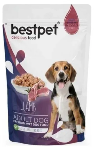 Bestpet Kuzu Etli Pouch 100 gr Köpek Maması