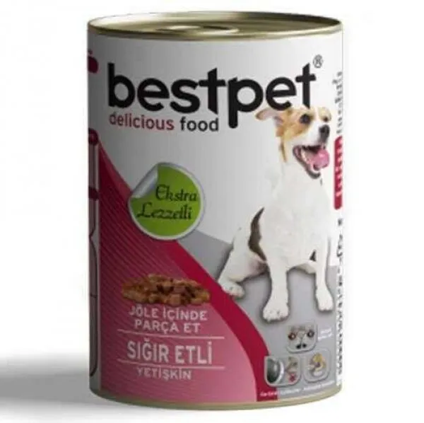 Bestpet Sığır Etli Parça ve Jöleli Yetişkin 415 gr Köpek Maması