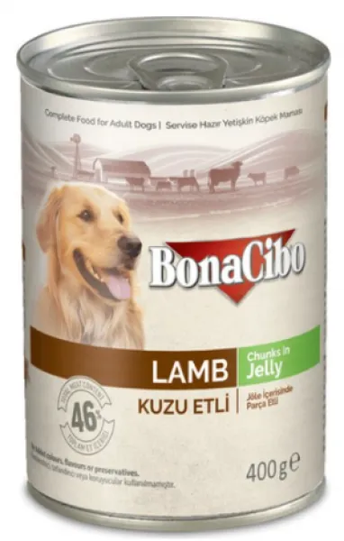 Bonacibo Jöleli Kuzu Etli Yaş Yetişkin 400 gr Köpek Maması