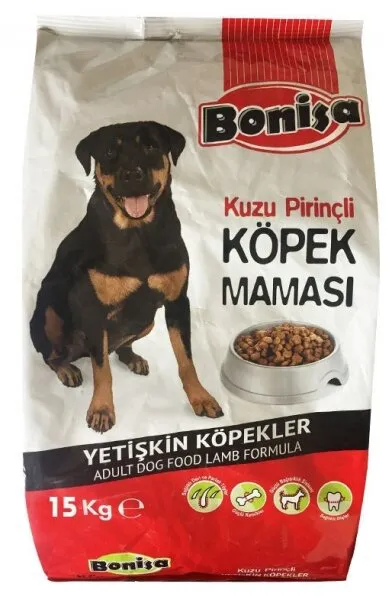 Bonisa Kuzu Etli Pirinçli 15 kg Köpek Maması