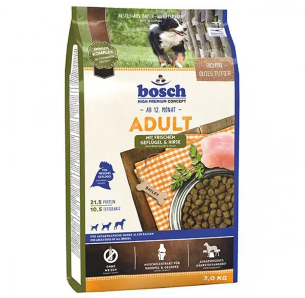 Bosch Adult Poultry & Millet 3 kg Köpek Maması