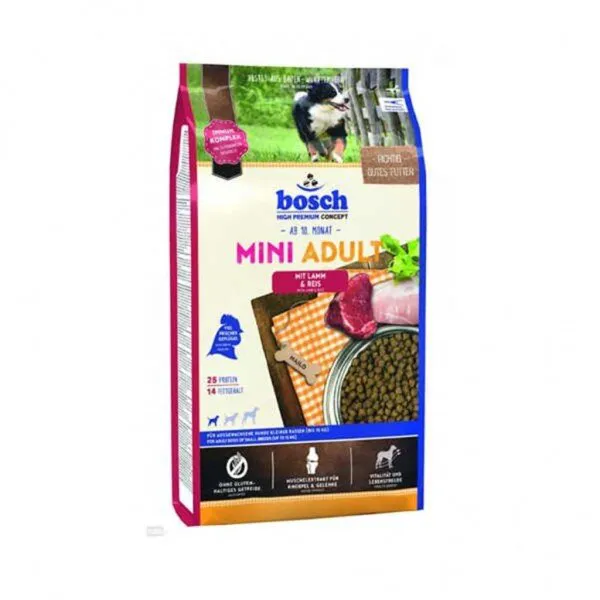 Bosch High Premium Kuzu Pirinç Mini Yetişkin 1 kg Köpek Maması