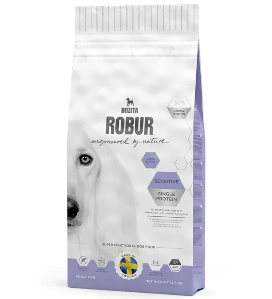 Bozita Robur Sensitive Single Protein Kuzu Etli 12.5 kg Köpek Maması