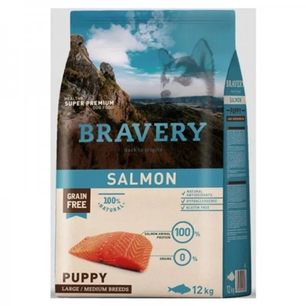 Bravery Medium Puppy Somonlu 12 kg Köpek Maması