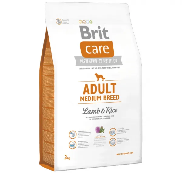 Brit Care Adult Medium Breed Lamb & Rice 3 kg Köpek Maması