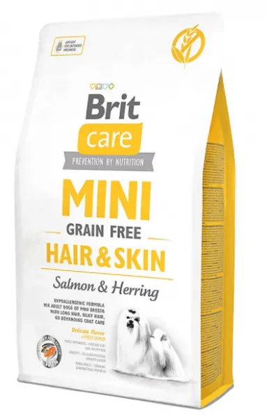 Brit Care Mini Hair Skin Somonlu Ve Ringa Balıklı Tahılsız 7 kg Köpek Maması