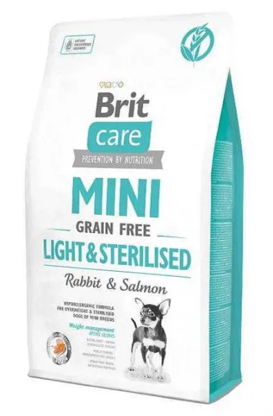 Brit Care Tahılsız Tavşanlı Light Sterillised Mini Irk 2 kg Köpek Maması