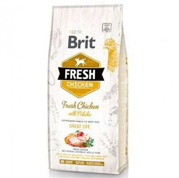 Brit Fresh Tavuk ve Patatesli Yetişkin 12 kg Köpek Maması