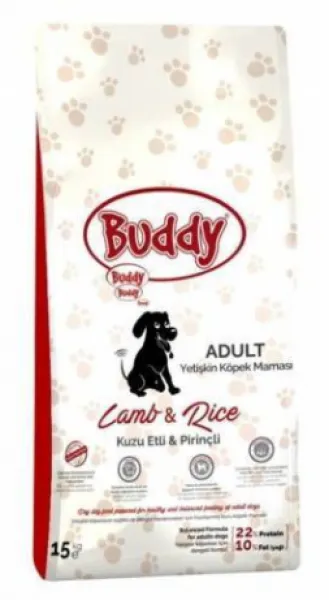Buddy Kuzu Etli ve Pirinçli Yetişkin 15 kg Köpek Maması