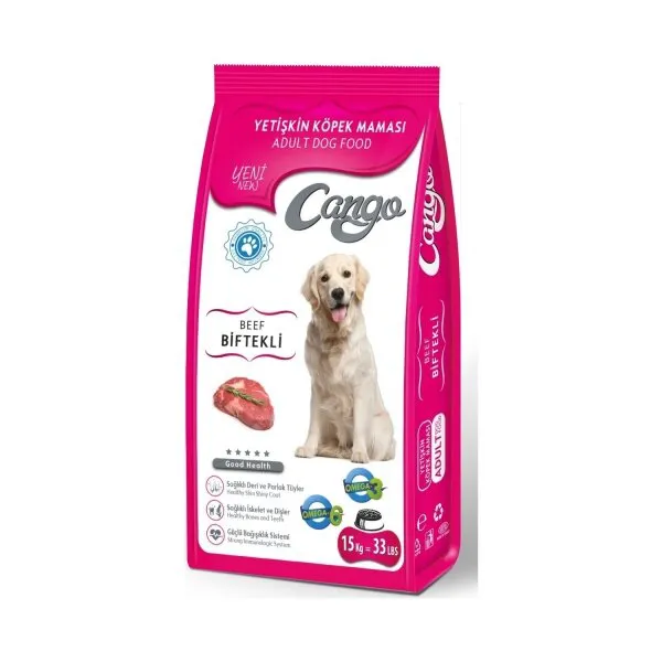 Cango Yetişkin Biftekli 15 kg Köpek Maması