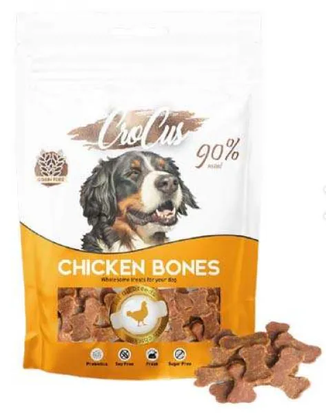 Crocus Chicken Bones Tavuk Etli Tahılsız 80 gr 80 gr Köpek Maması