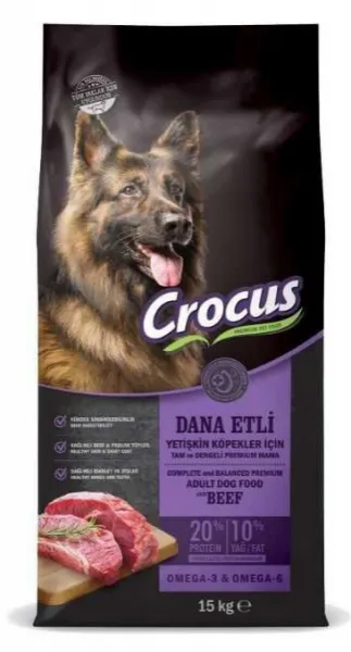 Crocus Dana Etli Biftekli Pirinçli Yetişkin 15 kg Köpek Maması