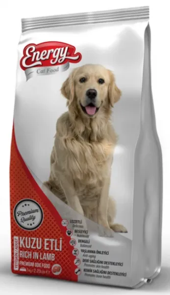 Energy Kuzu Etli ve Pirinçli Yetişkin 3 kg Köpek Maması