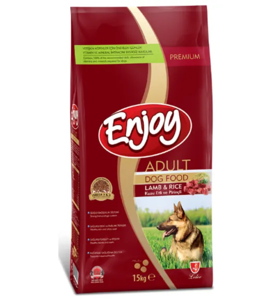 Enjoy Adult Kuzu Eti ve Pirinçli 15 kg 15000 gr Köpek Maması