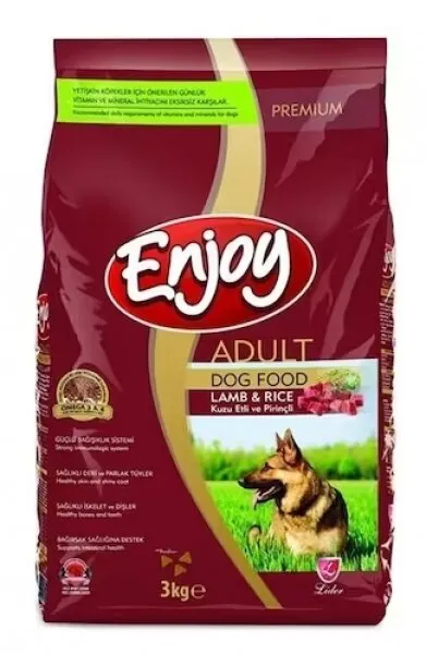 Enjoy Adult Kuzu Eti ve Pirinçli 3 kg 3000 gr Köpek Maması