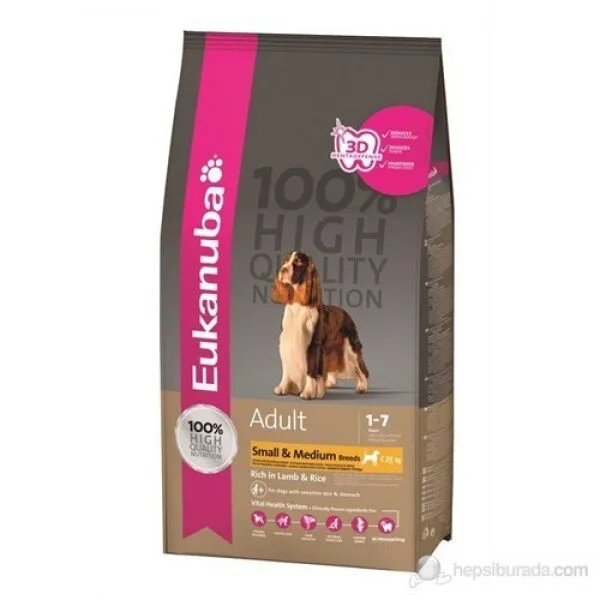 Eukanuba Adult Small & Medium Breed Lamb & Rice 12 kg Köpek Maması